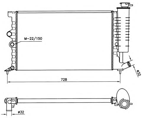 58018 NRF radiador de esfriamento de motor