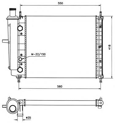 58015 NRF radiador de esfriamento de motor