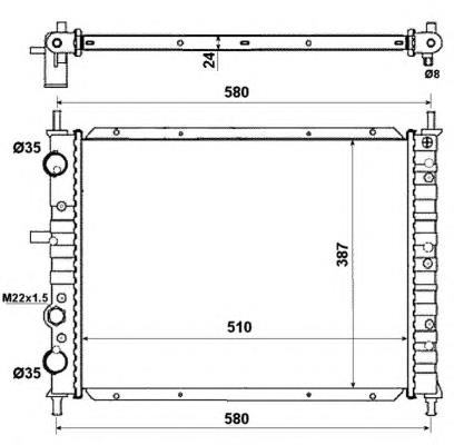 58013 NRF radiador de esfriamento de motor