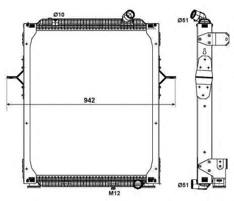 579563 NRF radiador de esfriamento de motor