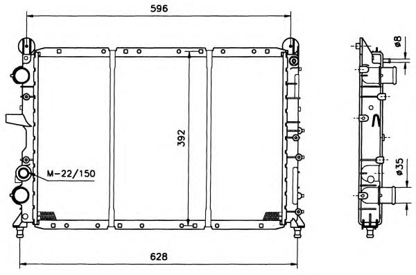 Radiador de esfriamento de motor 58123 NRF