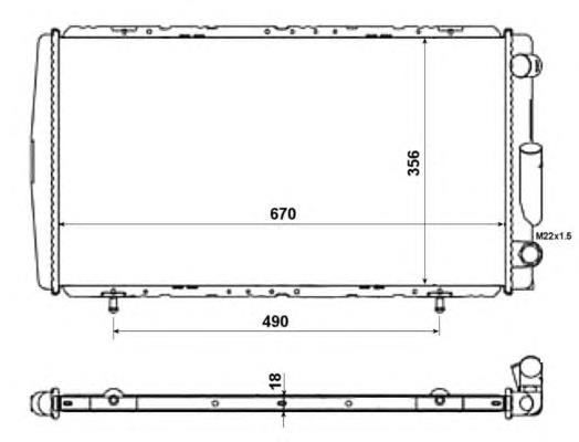 58111 NRF radiador de esfriamento de motor