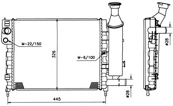 Radiador de esfriamento de motor 58119 NRF