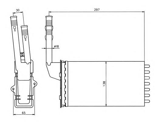 Radiador de forno (de aquecedor) 58064 NRF