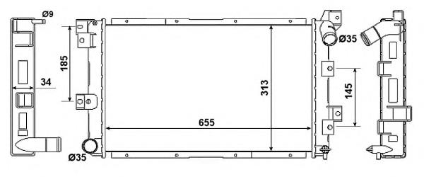 58061 NRF radiador de esfriamento de motor