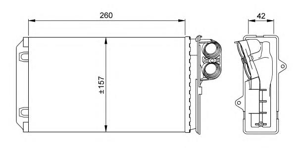 58062 NRF radiador de forno (de aquecedor)