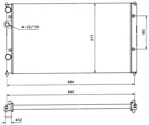 58093 NRF radiador de esfriamento de motor