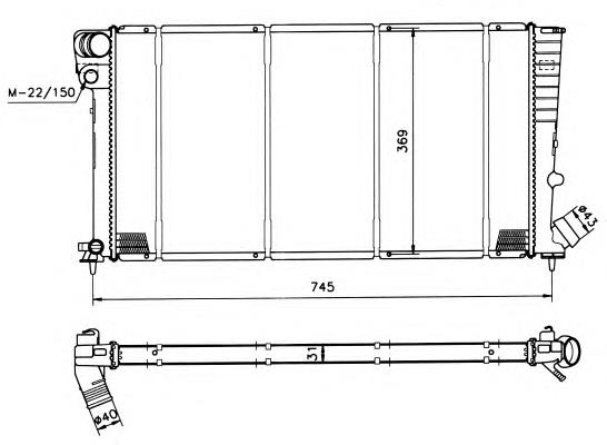 Radiador de esfriamento de motor 58080 NRF