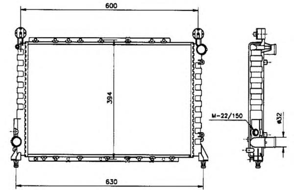 58084 NRF radiador de esfriamento de motor