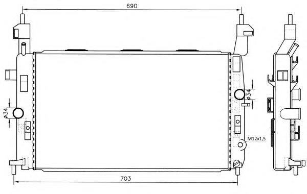 55317 NRF radiador de esfriamento de motor