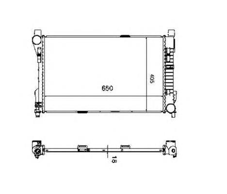 55310 NRF radiador de esfriamento de motor