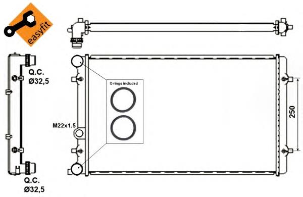 55309 NRF radiador de esfriamento de motor