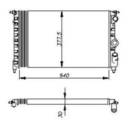 Radiador de esfriamento de motor 54706 NRF