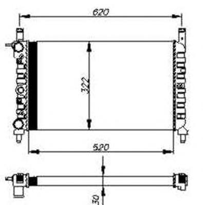 54702 NRF radiador de esfriamento de motor