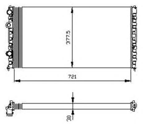 54696 NRF radiador de esfriamento de motor