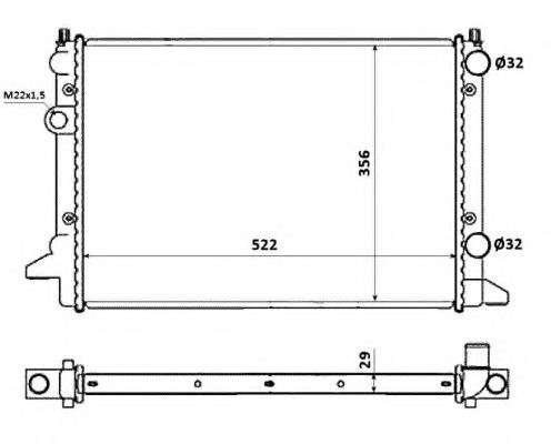 54695 NRF radiador de esfriamento de motor