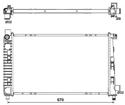 54719 NRF radiador de esfriamento de motor