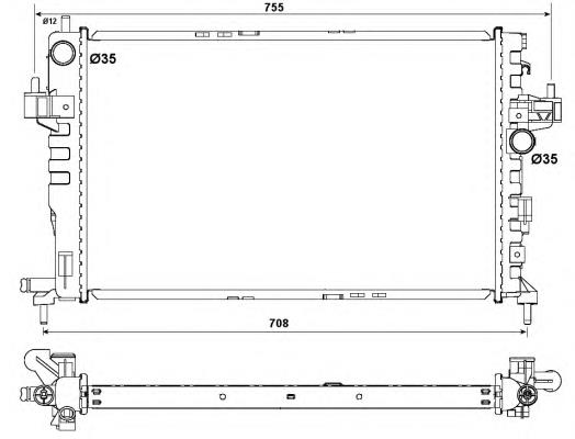 FP 52 A1081 FPS radiador de esfriamento de motor