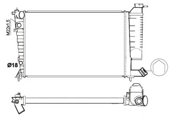 54716 NRF radiador de esfriamento de motor