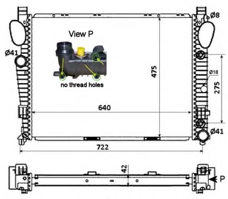 Radiador de esfriamento de motor para Mercedes S (W220)