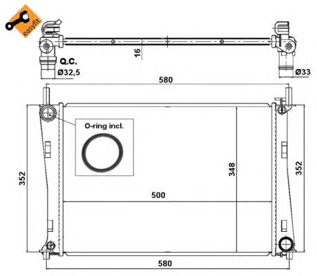 1141490 Ford radiador de esfriamento de motor