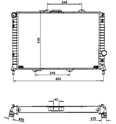 58254 NRF radiador de forno (de aquecedor)