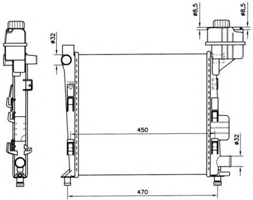 58252 NRF radiador de esfriamento de motor