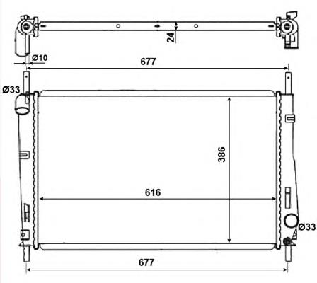 1142808 Ford radiador de esfriamento de motor