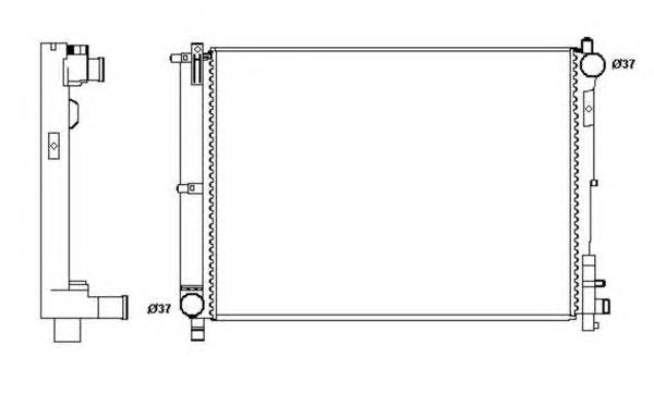 DRM06003 Denso radiador de esfriamento de motor