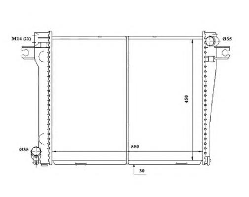 Radiador de esfriamento de motor 58338 NRF