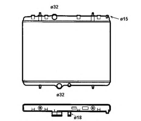 96370433 Peugeot/Citroen radiador de esfriamento de motor