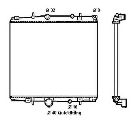 8MK 376 767-111 HELLA radiador de esfriamento de motor