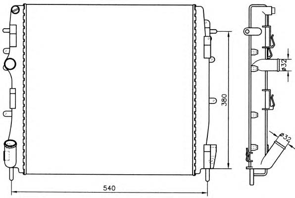 8200240818 Renault (RVI) radiador de esfriamento de motor