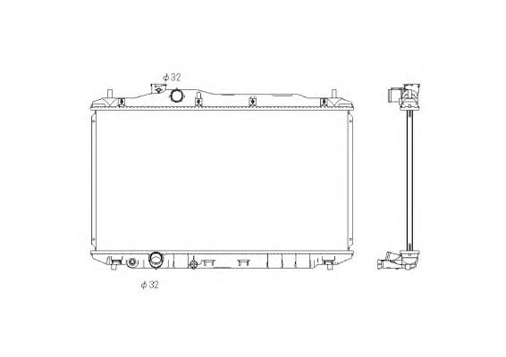 Radiador de esfriamento de motor para Honda Civic (FK1)