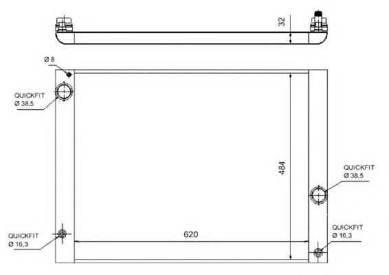 1025337SX Stellox radiador de esfriamento de motor