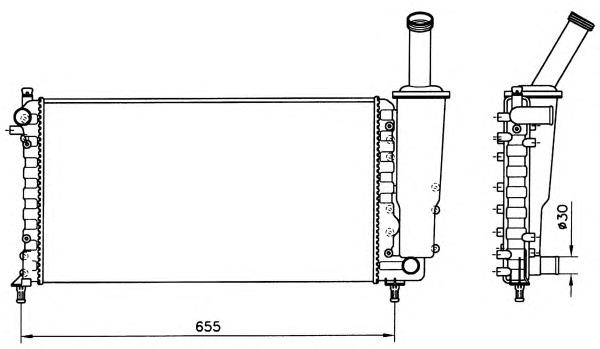 58171 NRF radiador de esfriamento de motor