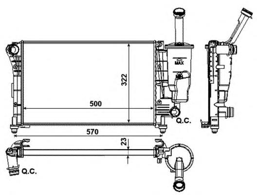 300308A1 Polcar radiador de esfriamento de motor