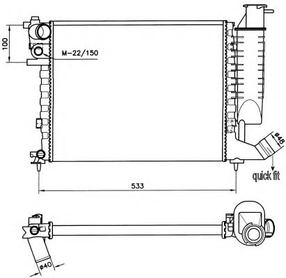 58184 NRF radiador de esfriamento de motor