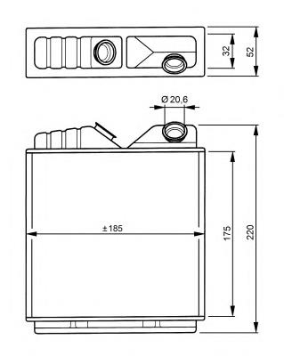 1618004 Opel radiador de forno (de aquecedor)