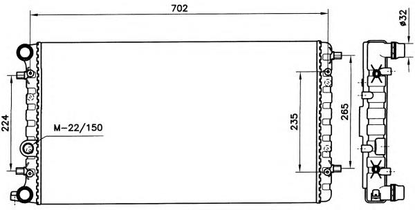 58143 NRF radiador de esfriamento de motor