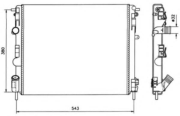 58148 NRF radiador de esfriamento de motor