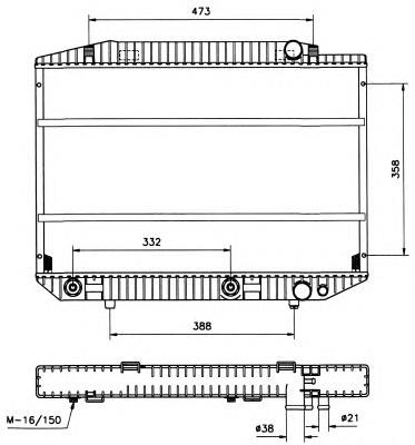 Radiador de esfriamento de motor 58131 NRF