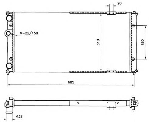 Радиатор 58135 NRF
