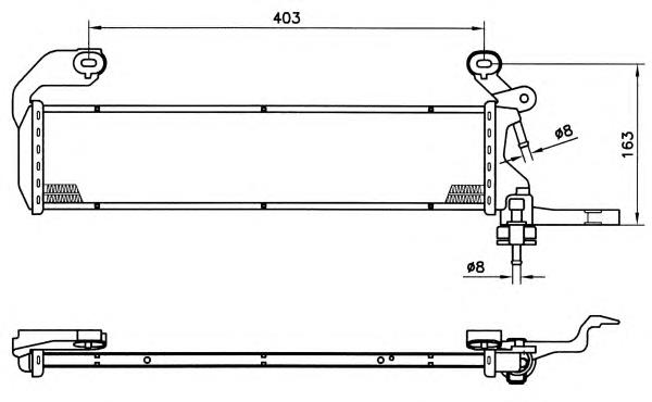 Radiador de esfriamento de motor 58157 NRF