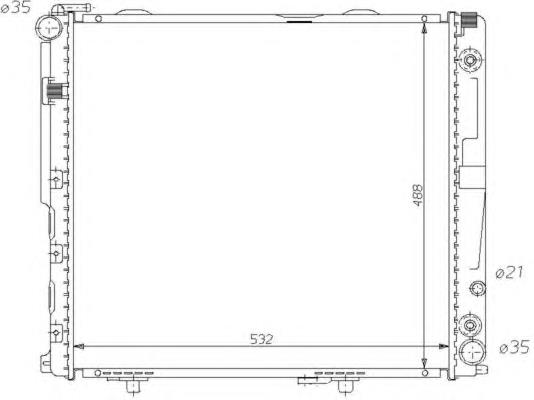 58164 NRF radiador de esfriamento de motor