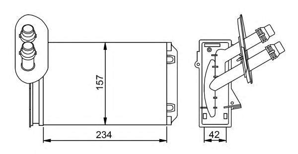 58223 NRF radiador de forno (de aquecedor)