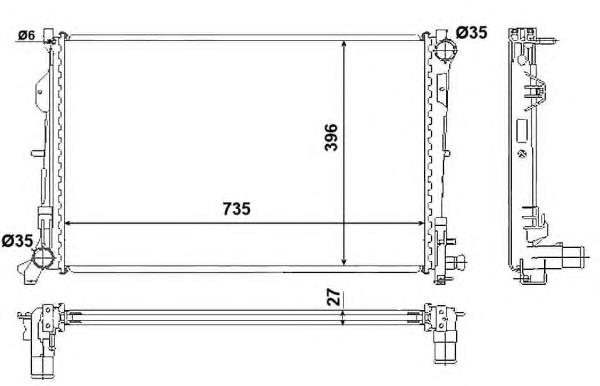 5142488AA China radiador de esfriamento de motor