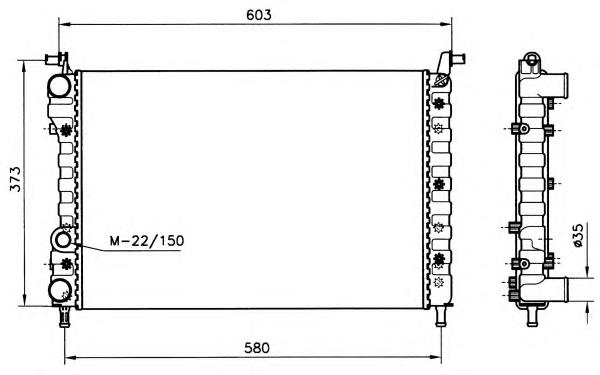 8MK376704784 HELLA radiador de esfriamento de motor