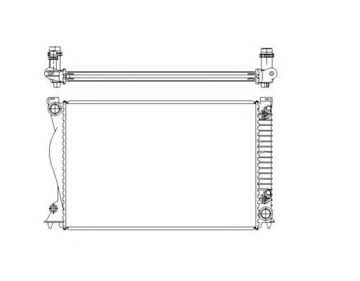 Radiador de esfriamento de motor para Audi A6 (4F2)