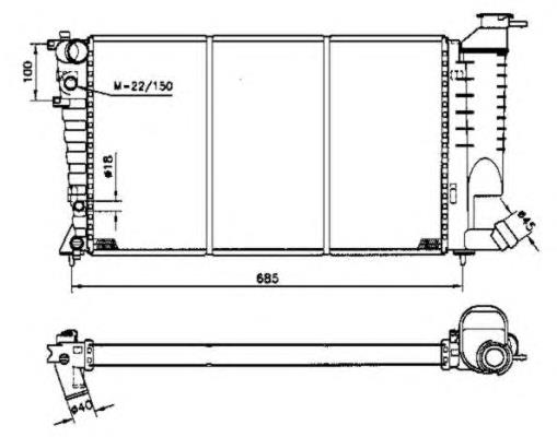 1331CV Peugeot/Citroen radiador de esfriamento de motor